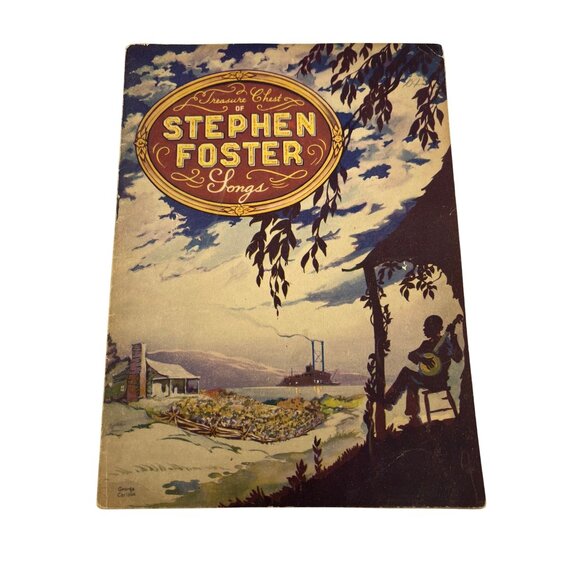 Treasure Chest Of Stephen Foster Songs 1940 Songbook Piano Voice Illustrated - Picture 1 of 8